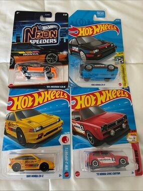 Honda Car Bundle - Assorted Blue, Orange, Yellow, Red